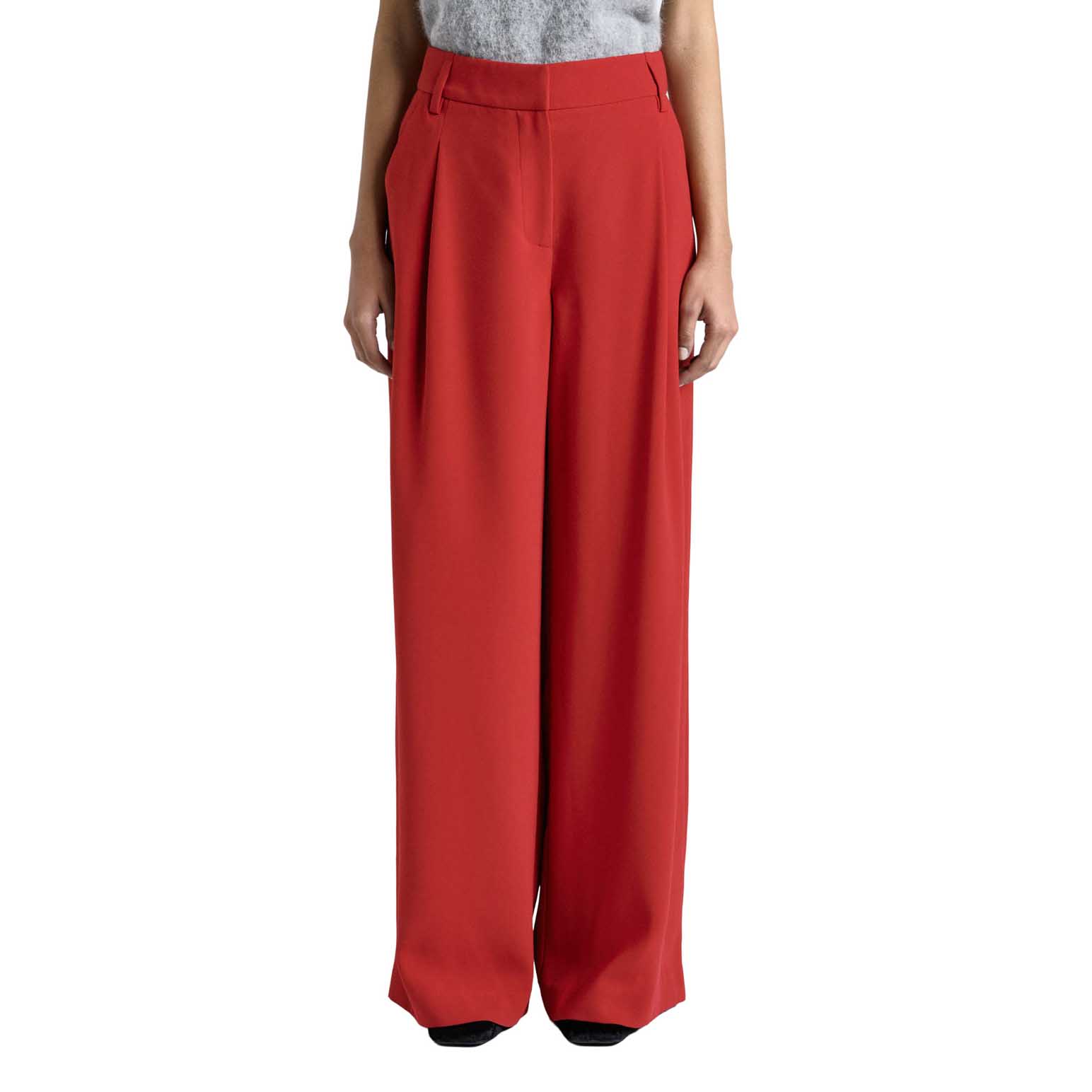 Cue Crepe Pleat Wide Leg Pant